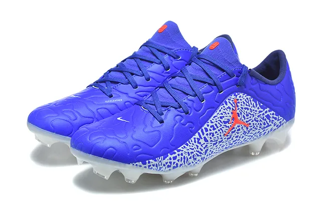 Nike Blue Orange Elephant Print Overlay Low-Cut FG Cleat Firm-Ground Soccer Shoes 8