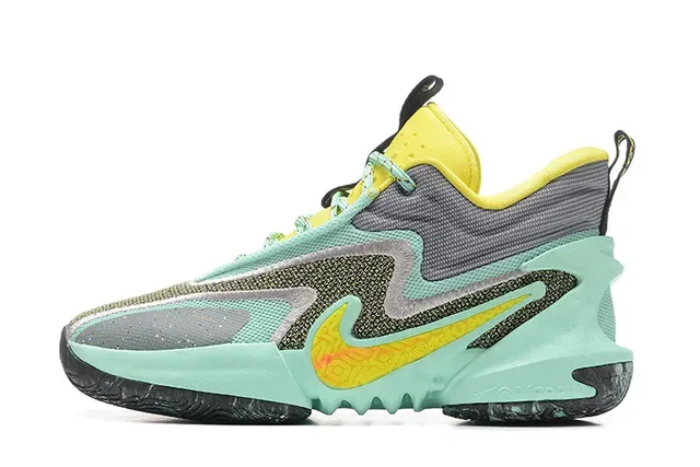 Nike Tênis de Basquete com Upper de Knit e Mesh em Azul e Laranja Midsole Esculpida Ondulada 22
