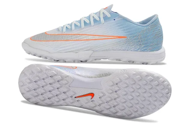 Nike أحذية كرة القدم أزرق برتقالي منخفض القطعة علوة اصطناعية نمط موجي متموج طبقة للعشب الاصطناعي 4