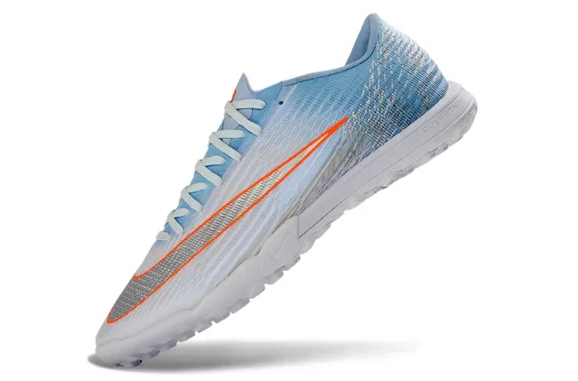 Nike أحذية كرة القدم أزرق برتقالي منخفض القطعة علوة اصطناعية نمط موجي متموج طبقة للعشب الاصطناعي 5