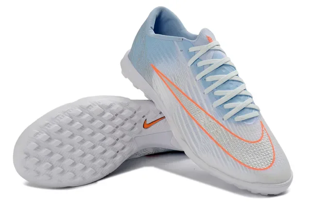 Nike أحذية كرة القدم أزرق برتقالي منخفض القطعة علوة اصطناعية نمط موجي متموج طبقة للعشب الاصطناعي 6