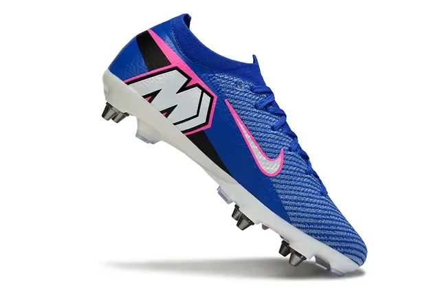 نيكي أحذية كرة القدم Air Zoom cushioning أزرق وردي مع upper من الخياطة للأرضية الصلبة 2