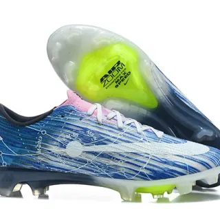 Nike Blue Pink Low-Cut Sock-Fit Upper Dynamic Lace Cage Firm-Ground Soccer Shoes