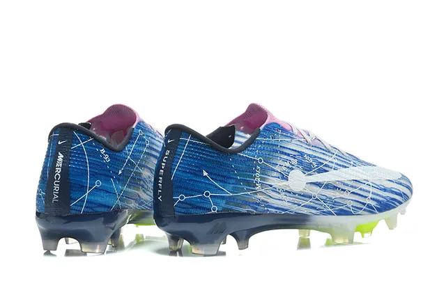 Nike Blue Pink Low-Cut Sock-Fit Upper Dynamic Lace Cage Firm-Ground Soccer Shoes 5