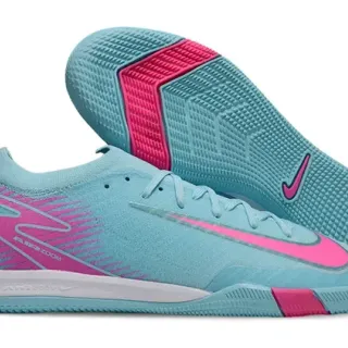 Nike Tênis Azuis Rosados de Baixo Corte com Parte Superior de Malha Sintética