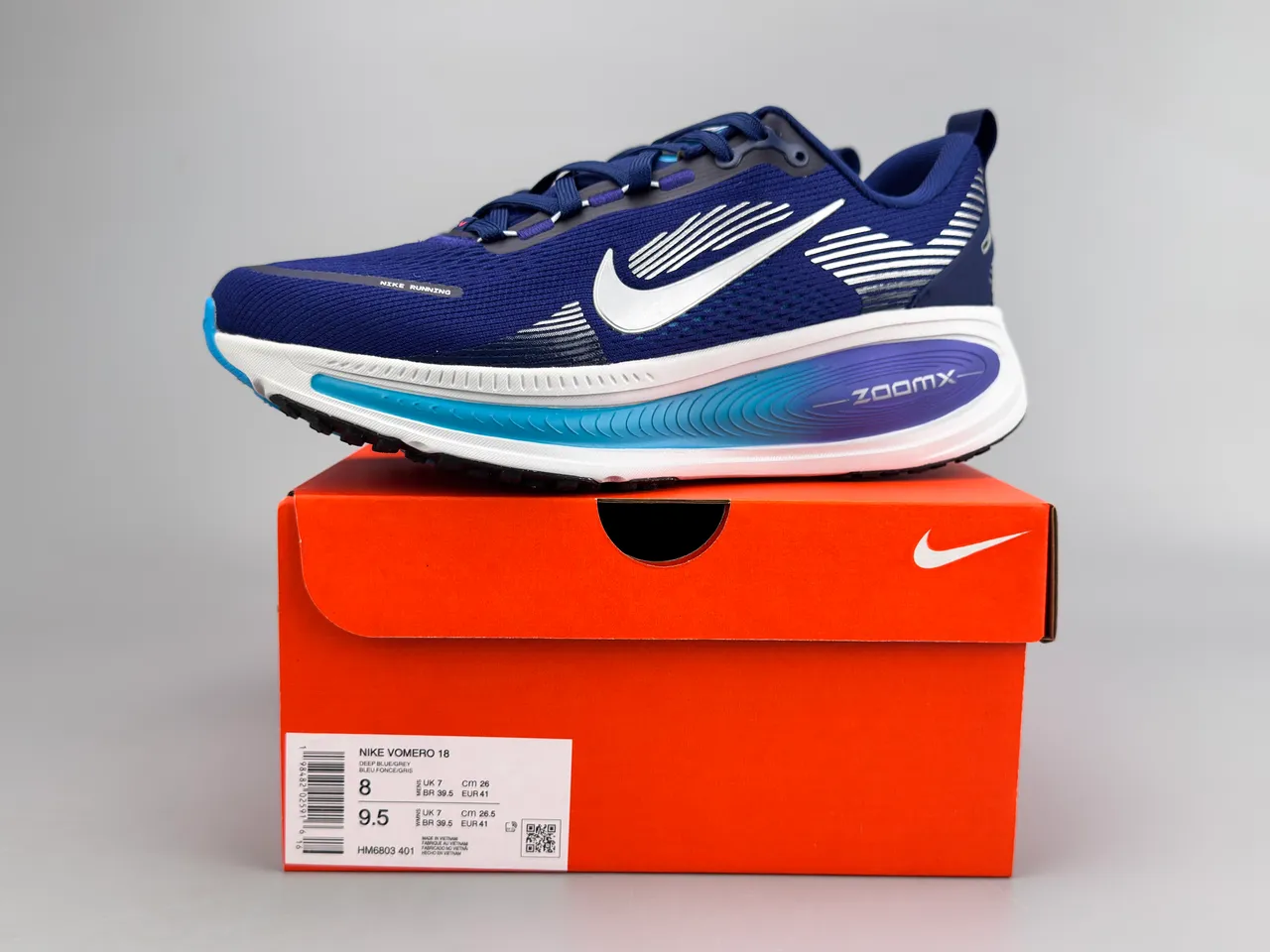Nike Blue Purple Engineered Knit Upper Wave-Patterned ZoomX Midsole Running Shoes 4