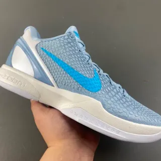 Nike Blue White High-Top Textured Pebble Upper Basketball Shoes