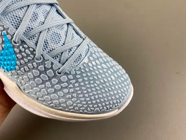 Nike Blue White High-Top Textured Pebble Upper Basketball Shoes 2