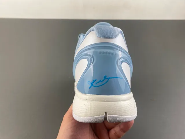 Nike Blue White High-Top Textured Pebble Upper Basketball Shoes 4