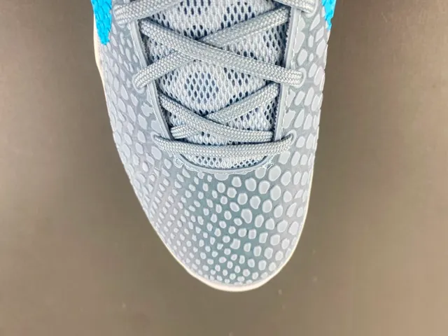 Nike Blue White High-Top Textured Pebble Upper Basketball Shoes 5