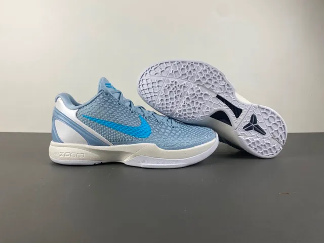 Nike Blue White High-Top Textured Pebble Upper Basketball Shoes 13