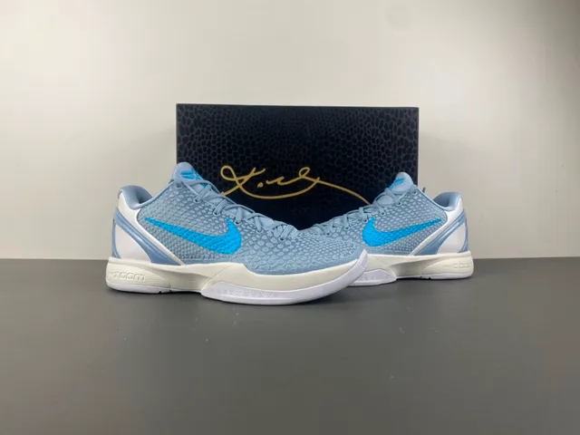 Nike Blue White High-Top Textured Pebble Upper Basketball Shoes 14