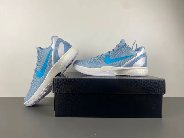 Nike Blue White High-Top Textured Pebble Upper Basketball Shoes 15