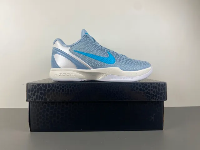 Nike Blue White High-Top Textured Pebble Upper Basketball Shoes 16