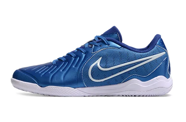 Nike Blue White Metallic Synthetic Forefoot Mesh Quarter Panel Sneakers 6