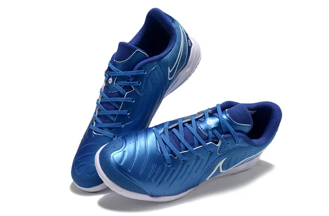 Nike Blue White Metallic Synthetic Forefoot Mesh Quarter Panel Sneakers 7