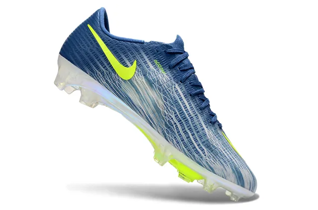 Nike Bleu et Jaune Flyweave Upper Visible Air Zoom Unit Firm-Ground Chaussures de Football 2