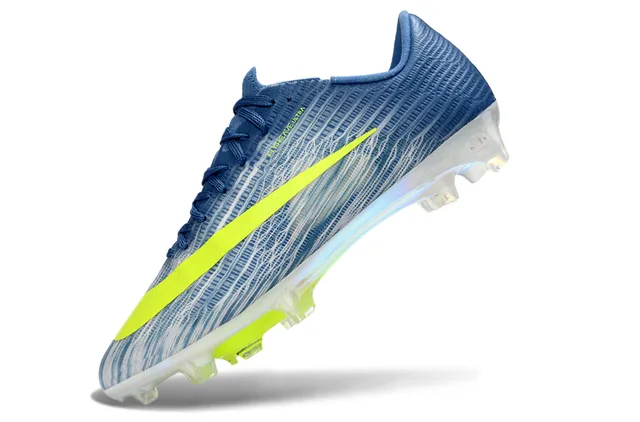 Nike Bleu et Jaune Flyweave Upper Visible Air Zoom Unit Firm-Ground Chaussures de Football 3