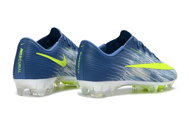 Nike Bleu et Jaune Flyweave Upper Visible Air Zoom Unit Firm-Ground Chaussures de Football 5