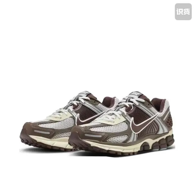Nike Brown Beige Layered Synthetic Cage Open Mesh Upper Running Shoes 4