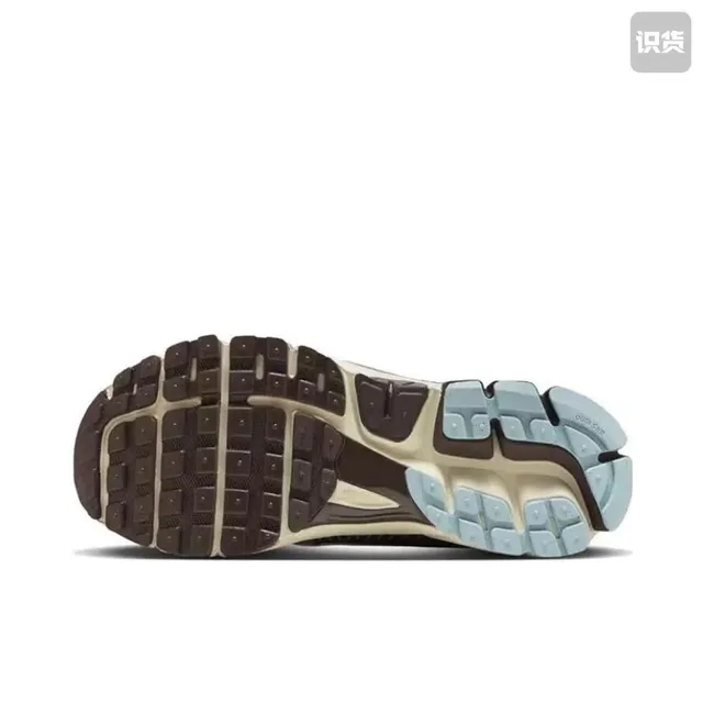Nike Brown Beige Layered Synthetic Cage Open Mesh Upper Running Shoes 6