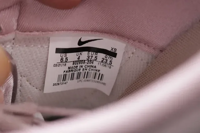 Nike Cortez Pink Gold Suede Upper Metallic Swoosh Lifestyle Sneakers 2