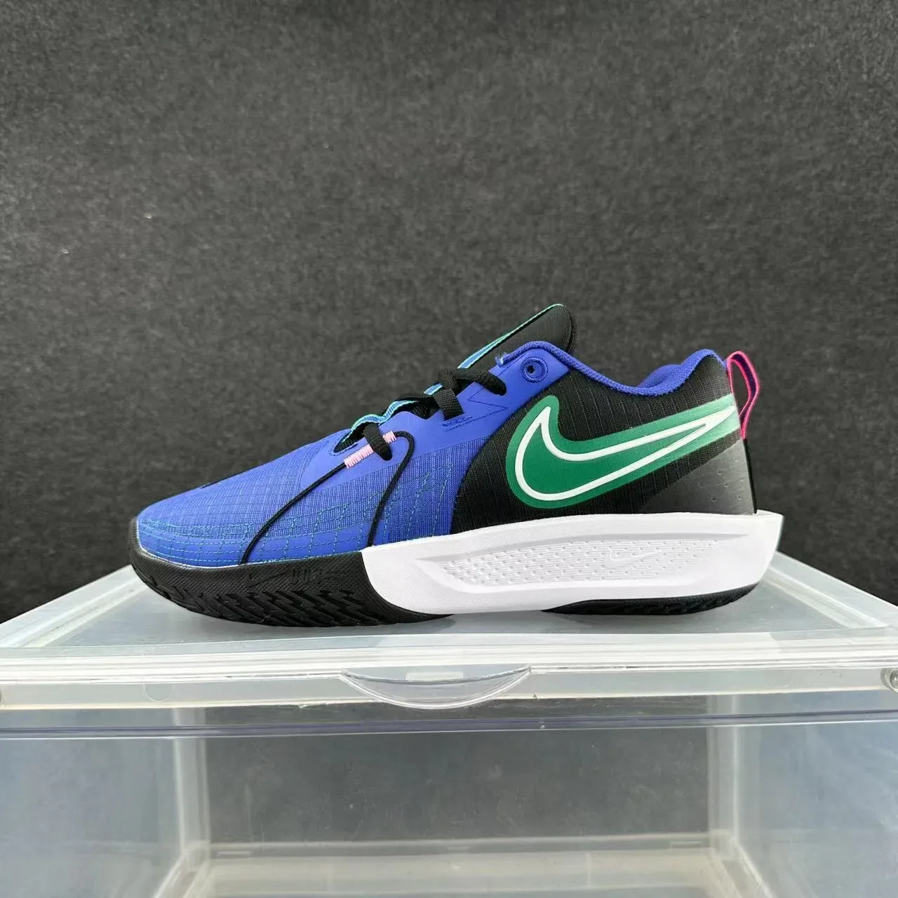 Nike Court Blue Black Engineered Mesh Upper Low-Top Sneakers 2