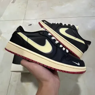 Nike Dunk Low Black Cream Red Lifestyle Sneakers