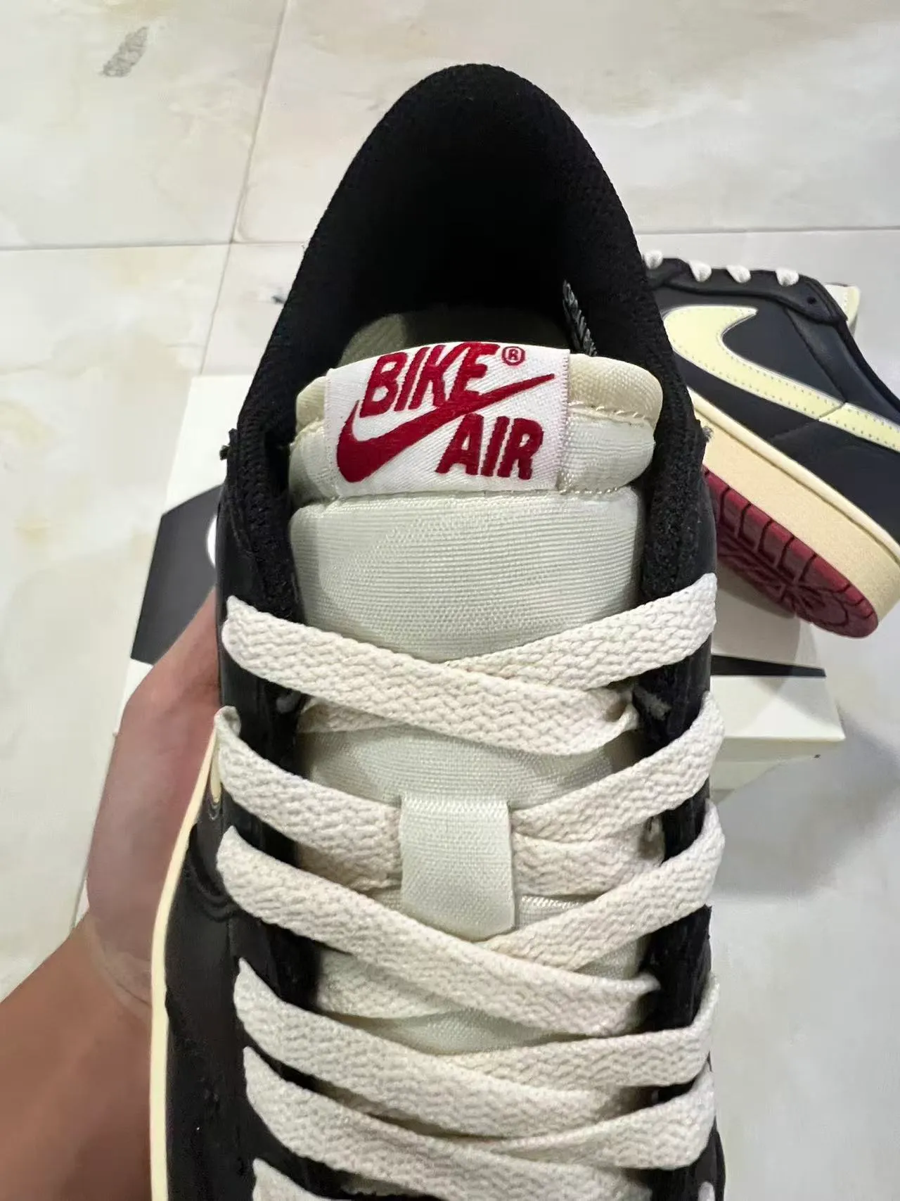 Nike Dunk Low Black Cream Red Lifestyle Sneakers 4