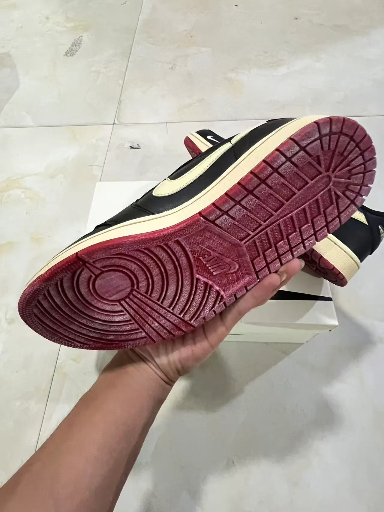 Nike Dunk Low Black Cream Red Lifestyle Sneakers 6
