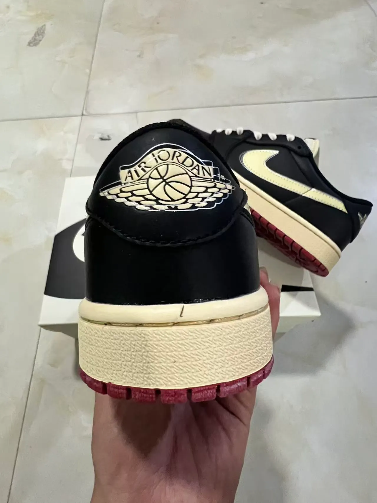 Nike Dunk Low Black Cream Red Lifestyle Sneakers 9