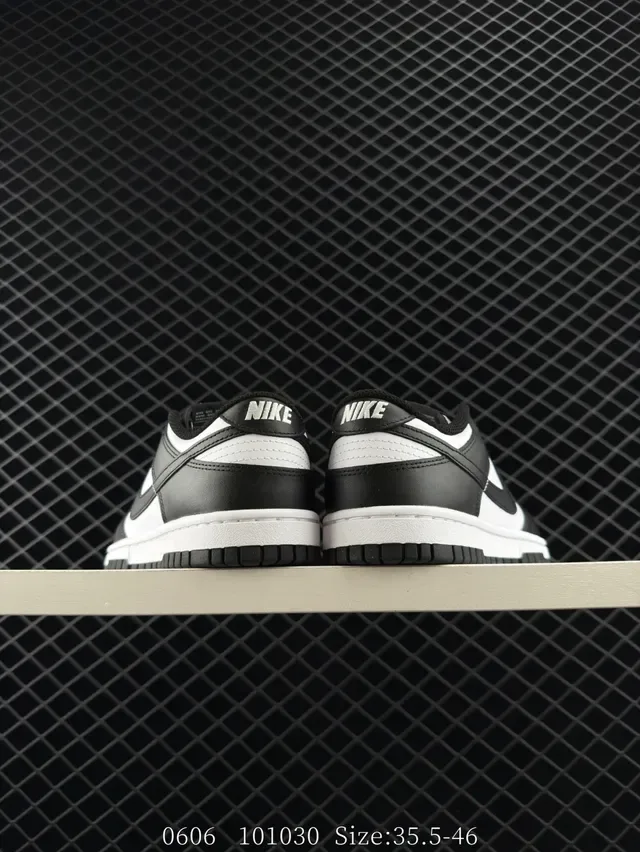 Nike Dunk Low Black White Lifestyle Sneakers 3
