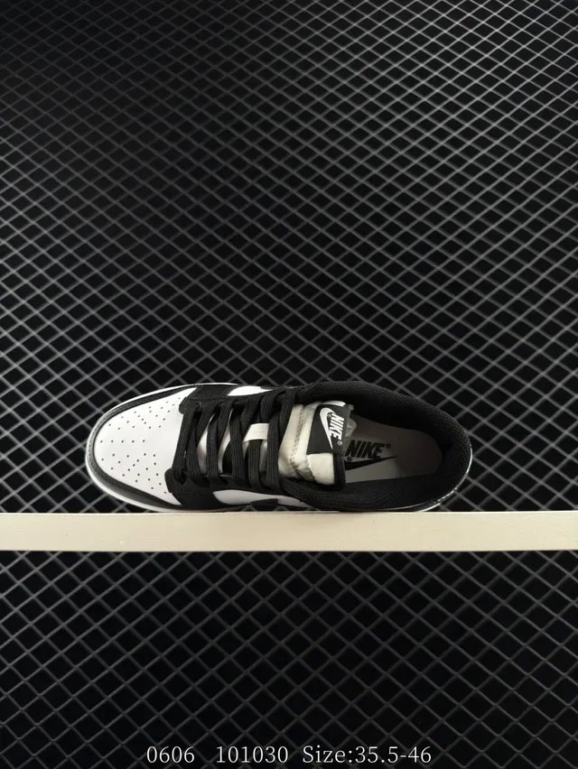 Nike Dunk Low Black White Lifestyle Sneakers 4