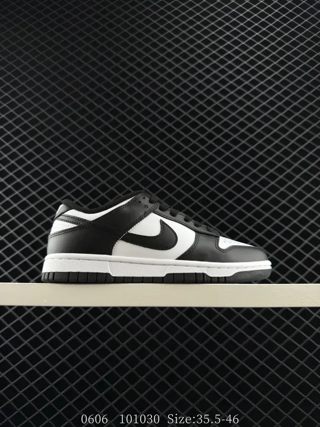 Nike Dunk Low Black White Lifestyle Sneakers 5