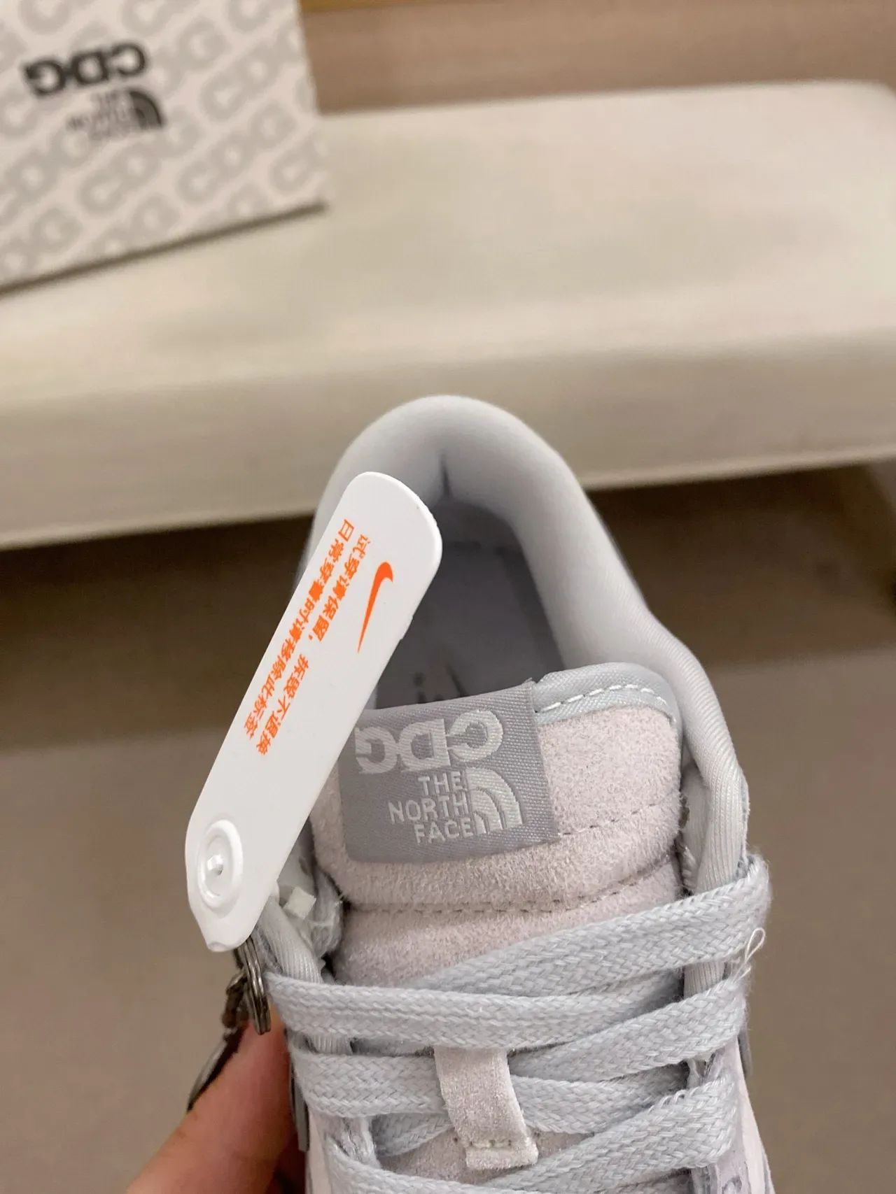 Nike Dunk Low CDG x The North Face Light Gray Lifestyle Sneakers 5