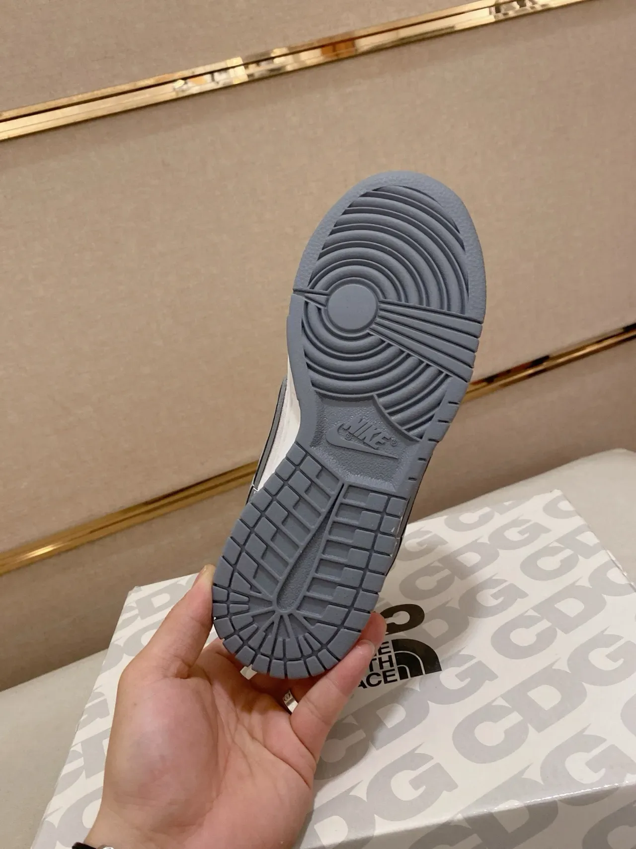 Nike Dunk Low CDG x The North Face Light Gray Lifestyle Sneakers 8