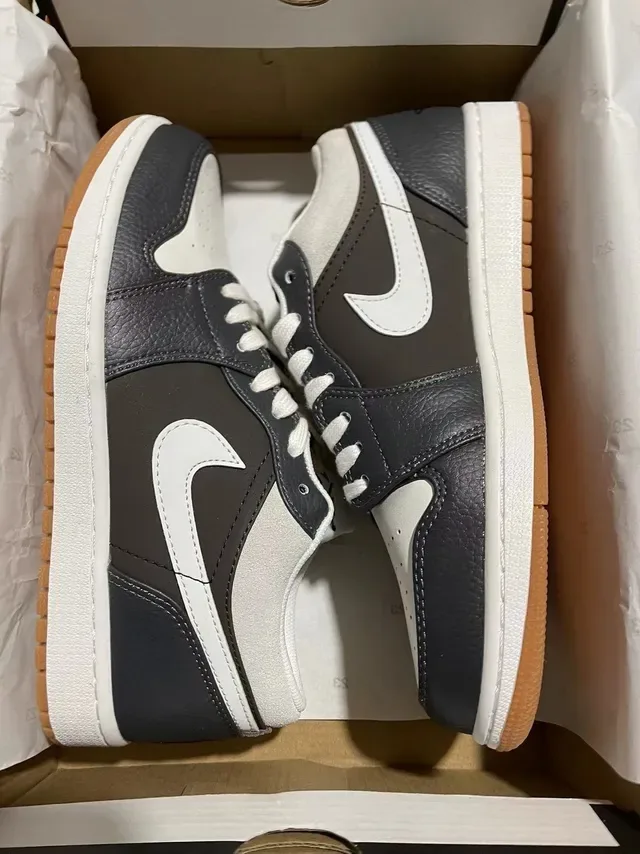 Nike Dunk Low Dark Gray White Gum Lifestyle Sneakers 7