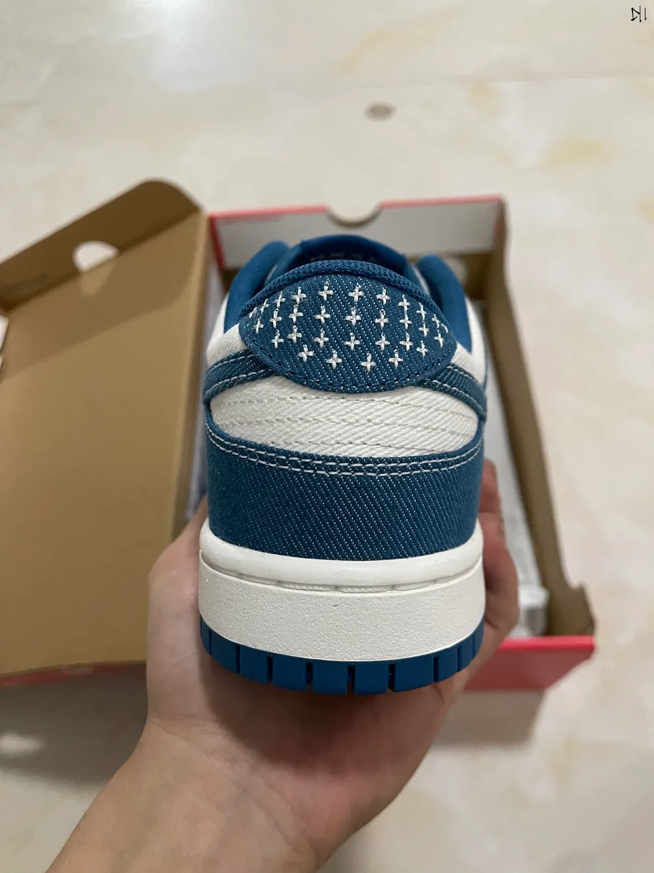 Tênis Nike Dunk Low Denim Navy e White Lifestyle 5