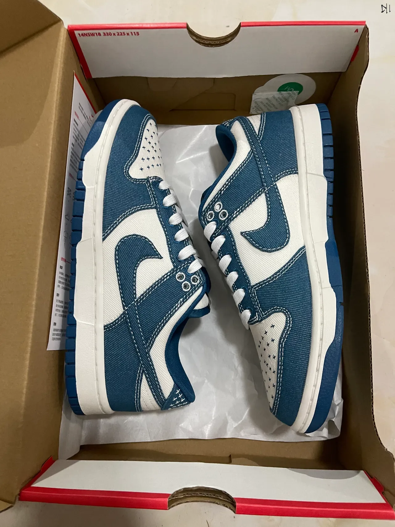Tênis Nike Dunk Low Denim Navy e White Lifestyle 7