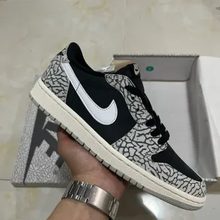 Nike Dunk Low Elephant Print Black White Lifestyle Sneakers