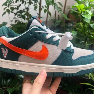 Nike Dunk Low সবুজ অরেঞ্জ সুয়েড লাইফস্টাইল স্নিকার
