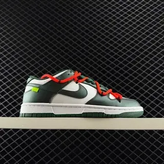 Nike Dunk Low हरी सफेद लाल Lace Lifestyle Sneakers