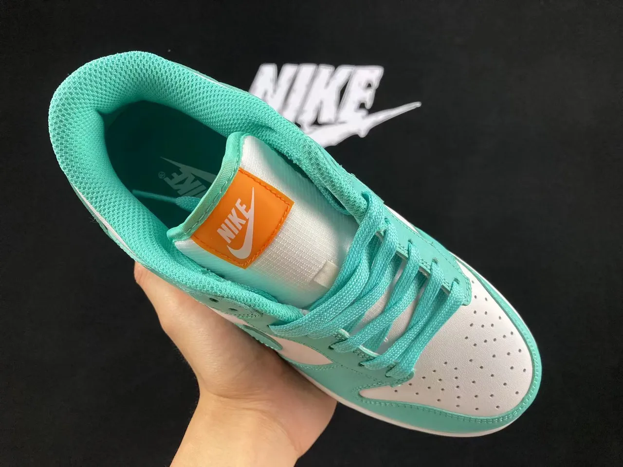 Nike Dunk Low Mint Green and White Lifestyle Sneakers 9