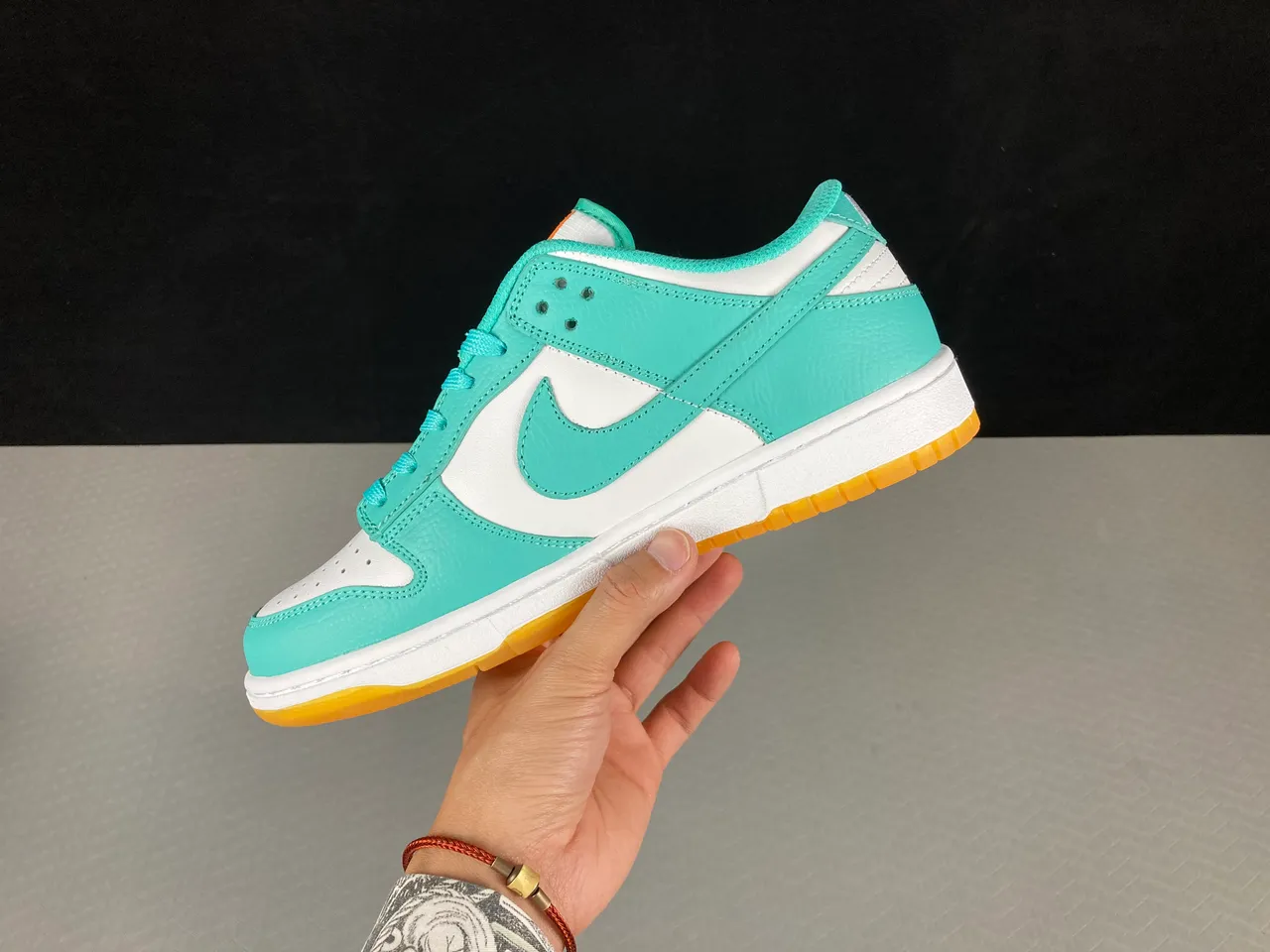 Nike Dunk Low Mint Green and White Lifestyle Sneakers 12