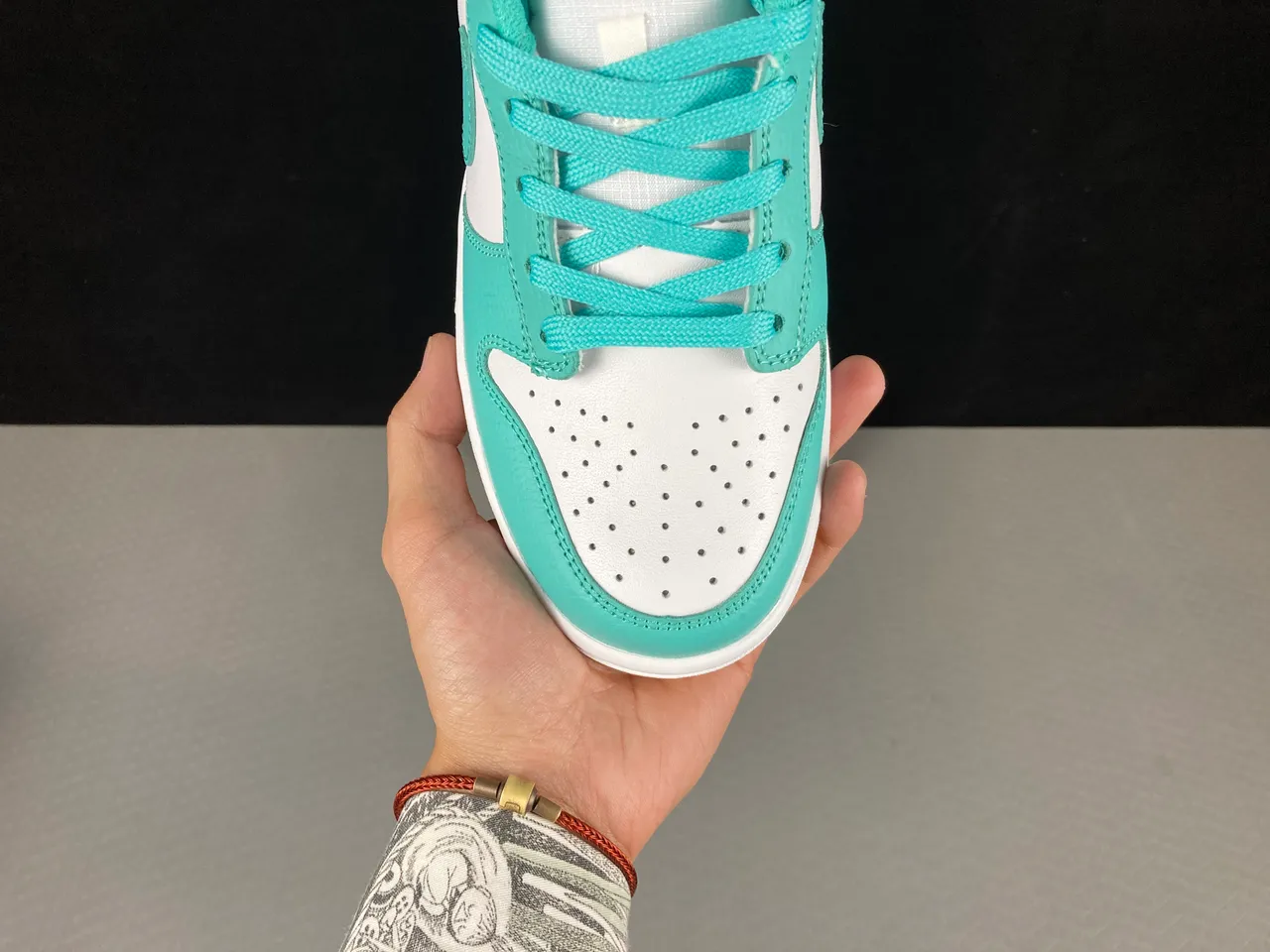 Nike Dunk Low Mint Green and White Lifestyle Sneakers 13