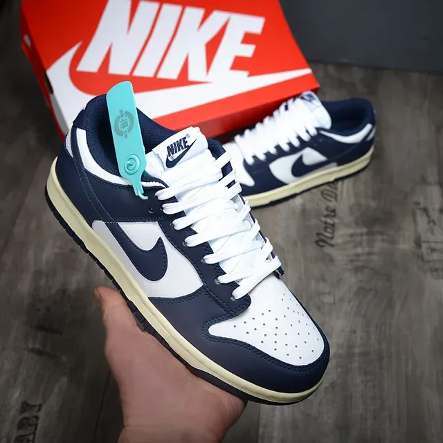Nike Dunk Low Navy White Lifestyle Sneakers 2