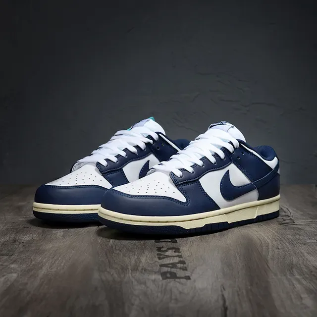 Nike Dunk Low Navy White Lifestyle Sneakers 3