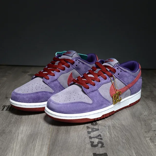 Nike Dunk Low Purple Red Suede-and-Mesh Upper Lifestyle Sneakers 3