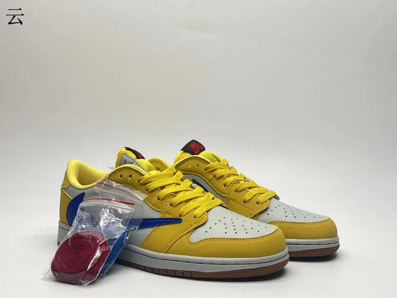 Nike Dunk Low Yellow White Blue Gum Lifestyle Sneakers 4
