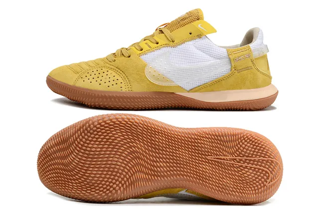 Nike Gato Jaune moutarde Blanc Chaussures de football indoor 6